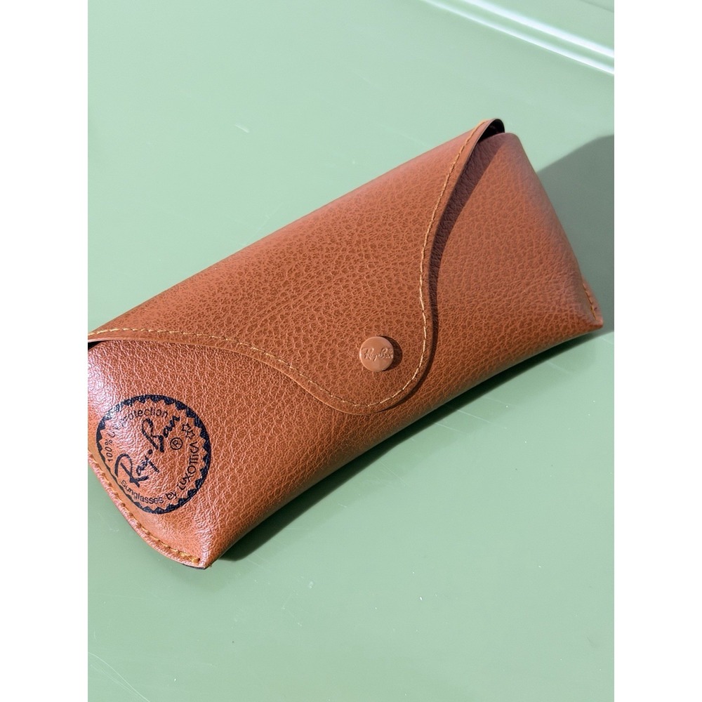 Ray Ban Luxotica  Case  Brown Pebbled Faux Leather Sunglass‎ Eyeglass Case Only